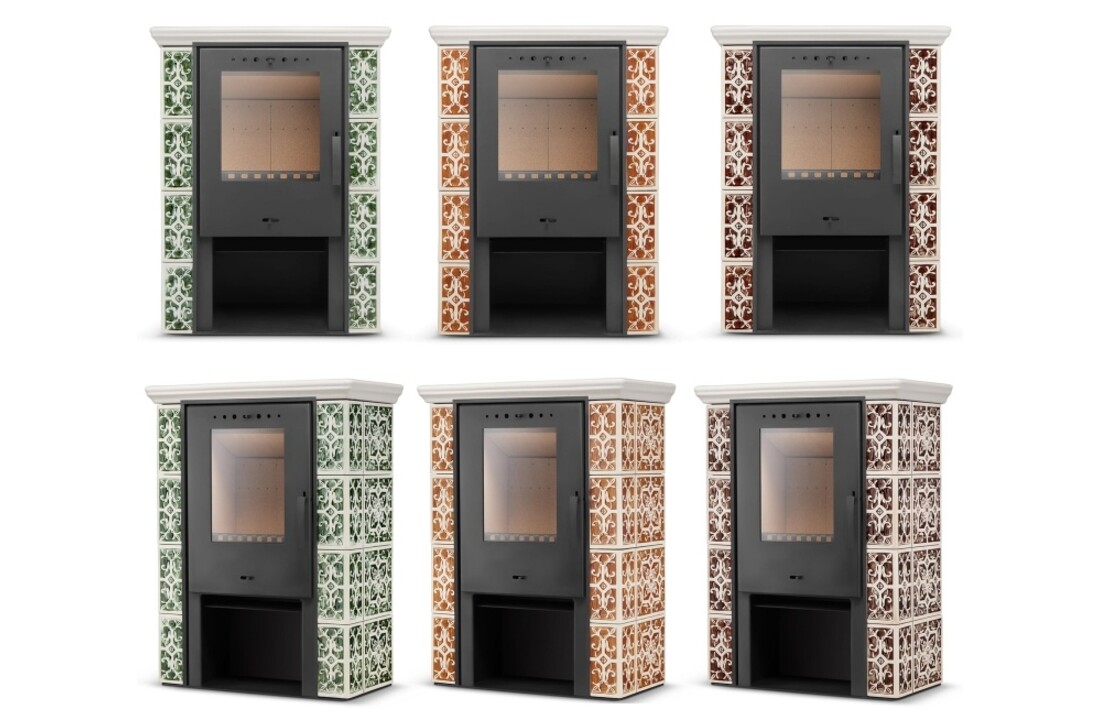 Tegelkachel - houtkachel -10 kW - keramisch - JASMIN - honing