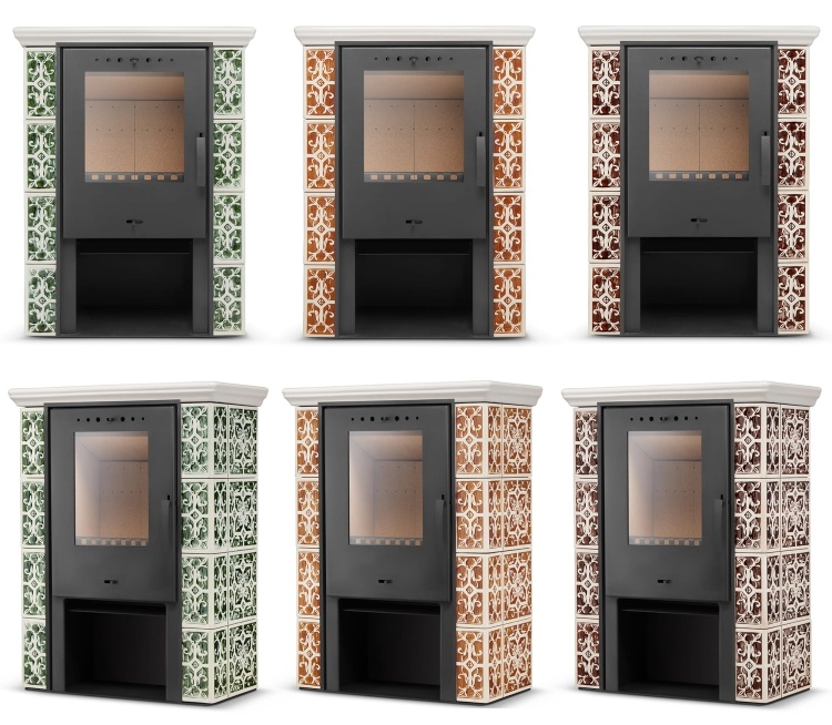 Tegelkachel - houtkachel -10 kW - keramisch - JASMIN - honing