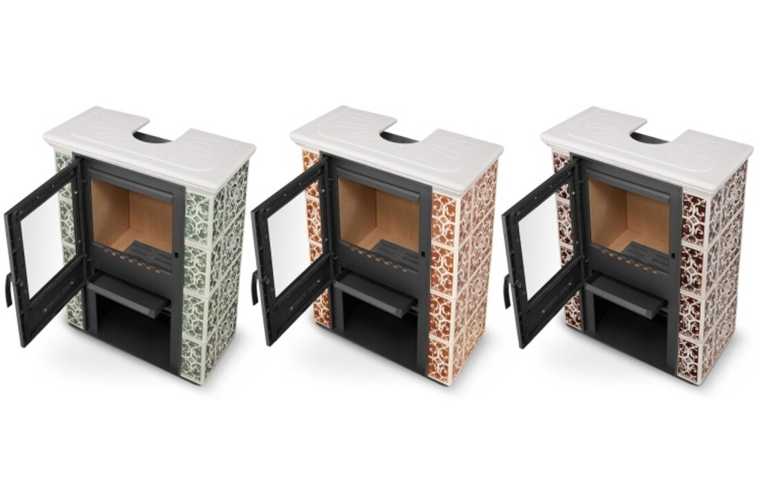 Tegelkachel - houtkachel -10 kW - keramisch - JASMIN - honing