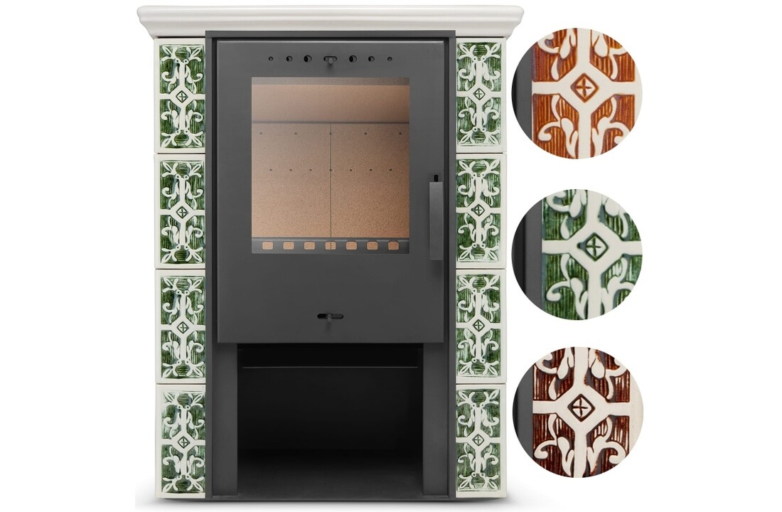 JASMIN tegelkachel 10 kW honingkleur