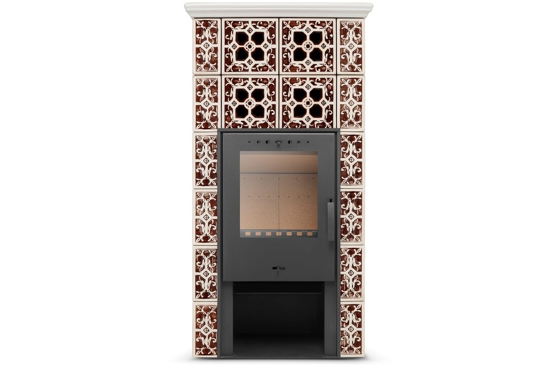 Tegelkachel - houtkachel - 10 kW - Jasmijn Grande II - bruin