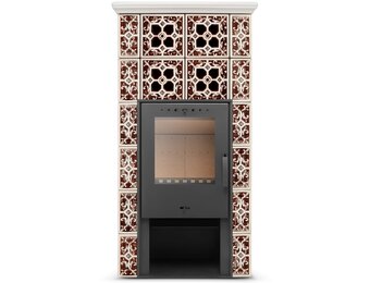 Tegelkachel - houtkachel - 10 kW - Jasmijn Grande II - bruin