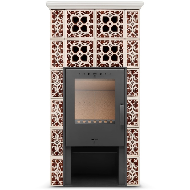 Tegelkachel - houtkachel - 10 kW - Jasmijn Grande II - bruin