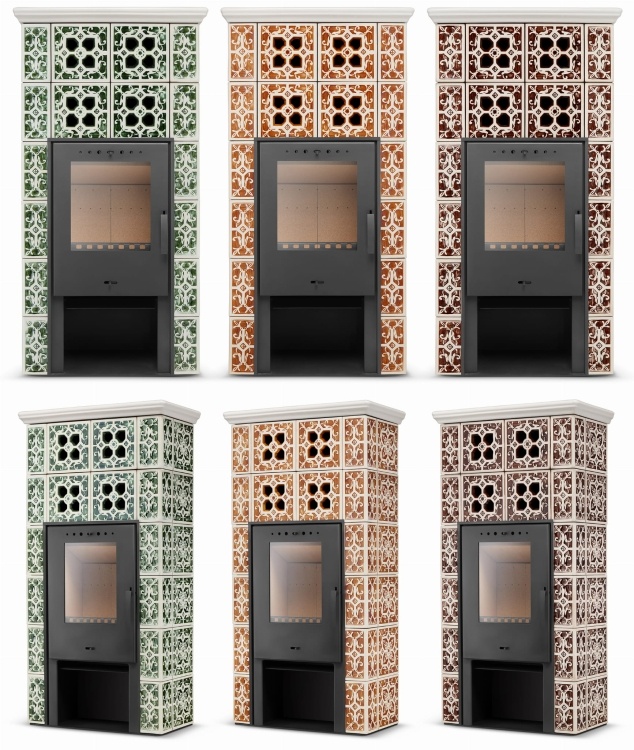 Tegelkachel - houtkachel - 10 kW - Jasmijn Grande II - bruin