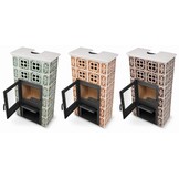 Tegelkachel - houtkachel - 10 kW - Jasmijn Grande II - bruin