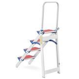 Huishoudtrap - 4 treden - met handgreep – inklapbaar – 2,93 m