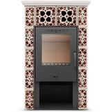 Tegelkachel - houtkachel - 10 kW - JASMIN GRANDE - bruin