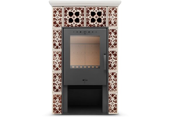 Tegelkachel - houtkachel - 10 kW - JASMIN GRANDE - bruin