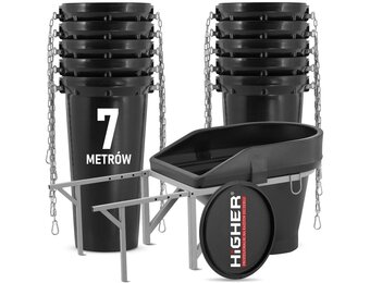 Stortkoker - met draagconstructie - 7m  - Ø 60-41 cm - zwart