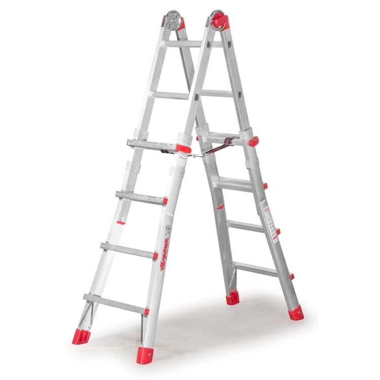 Vouwladder - uitschuifbaar - werkhoogte 4,70 m - aluminium
