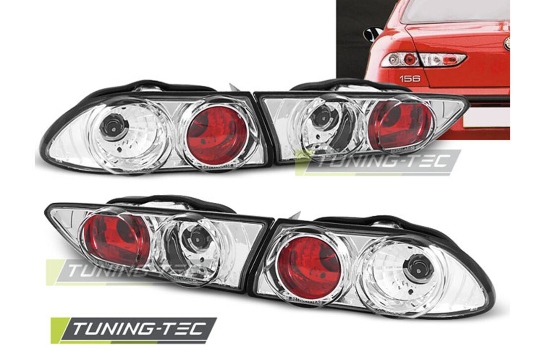 Achterlichten geschikt voor Alfa Romeo 156 10 97-06 03 chroom