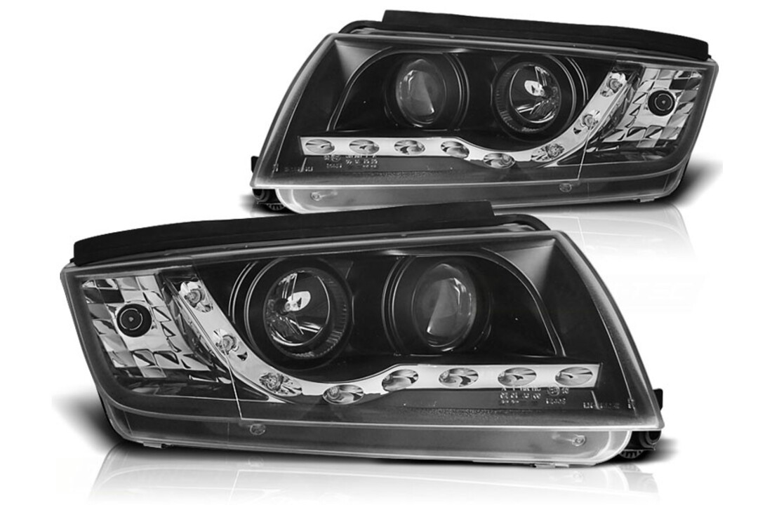Koplampen met parkeerlicht geschikt voor Skoda Fabia 12 99-08 zwart