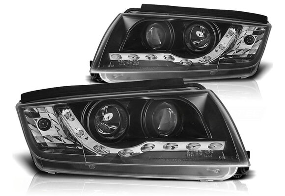 Koplampen met parkeerlicht geschikt voor Skoda Fabia 12 99-08 zwart