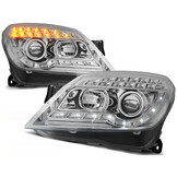 Koplampen met parkeerlicht geschikt voor Opel Astra H 03 04-10 chroom