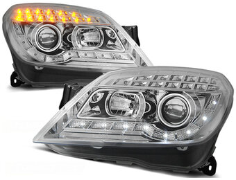 Koplampen met parkeerlicht geschikt voor Opel Astra H 03 04-10 chroom