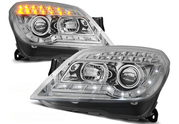 Koplampen met parkeerlicht geschikt voor Opel Astra H 03 04-10 chroom