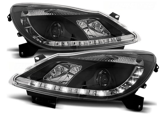 Koplampen met parkeerlicht geschikt voor Opel Corsa D 04 06-11 zwart