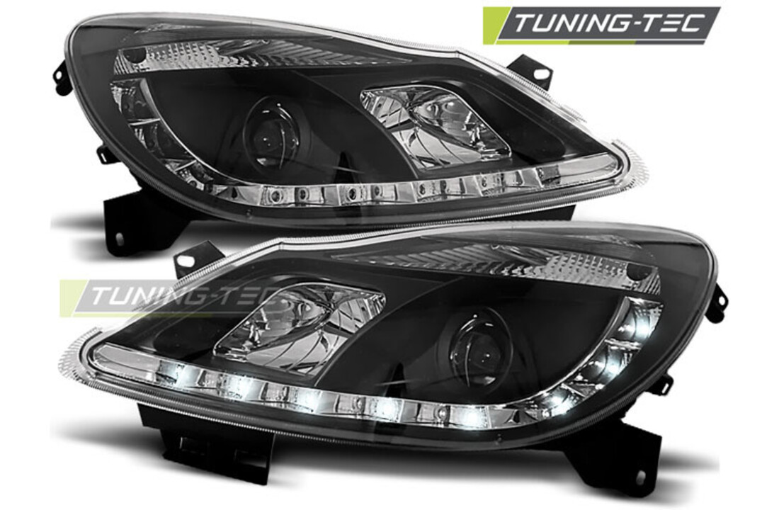 Koplampen met parkeerlicht geschikt voor Opel Corsa D 04 06-11 zwart