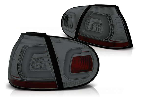 Achterlichten geschikt voor VW Golf 5 10-03-09 smoke LED strip