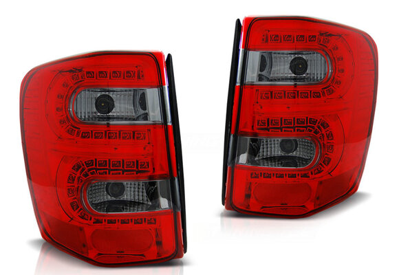 Achterlichten geschikt voor Chrysler Jeep Grand Cherokee 99-05 05 rood smoke LED