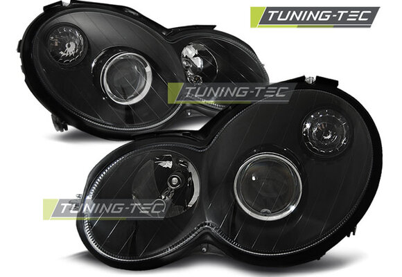 Koplampen geschikt voor Mercedes CL203 C-Klasse 00-04 zwart