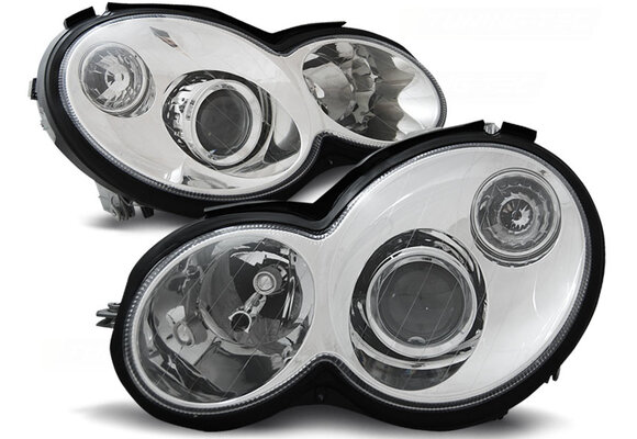 Koplampen geschikt voor Mercedes CL203 C-Klasse 00-04 chroom
