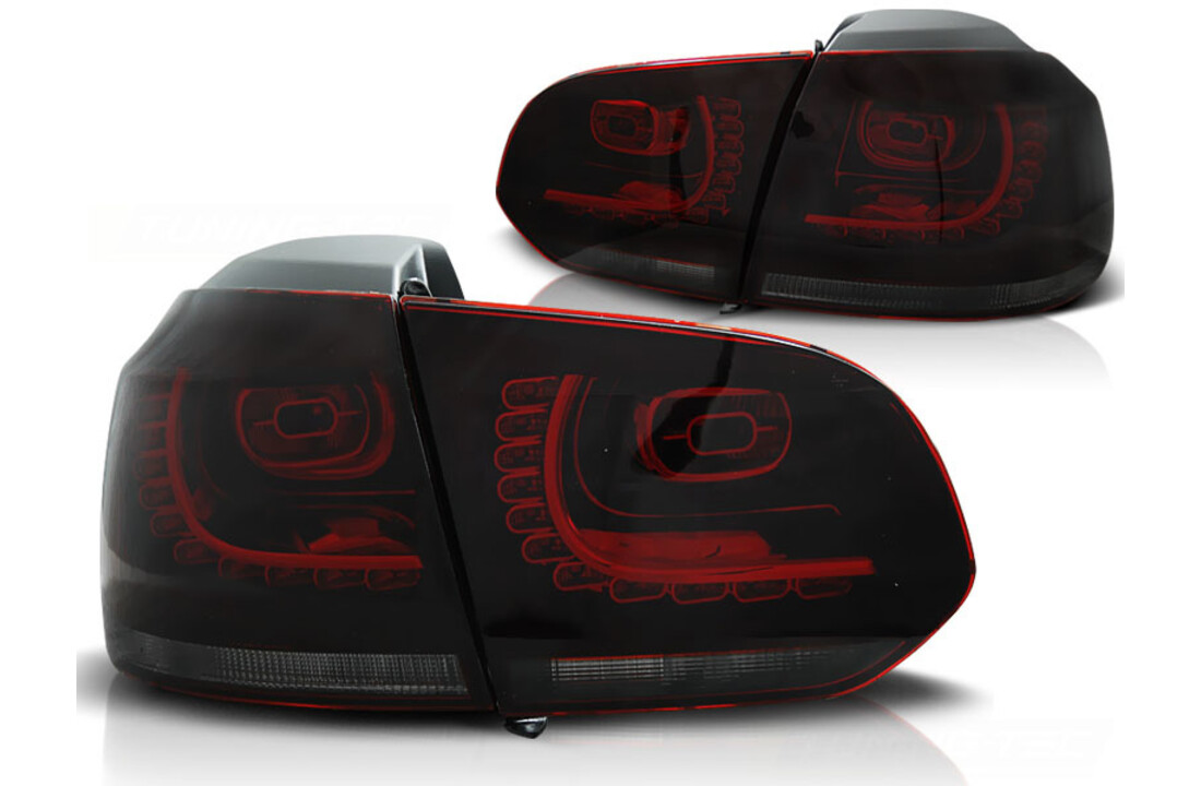 Achterlichten geschikt voor VW Golf 6 10-08-12 rood smoke LED