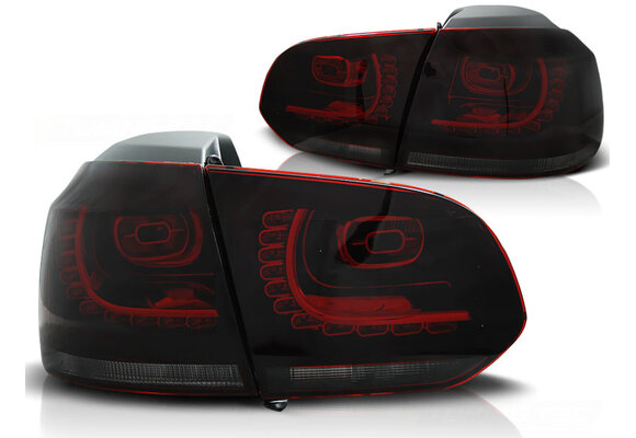 Achterlichten geschikt voor VW Golf 6 10-08-12 rood smoke LED