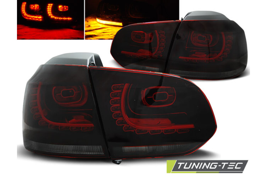 Achterlichten geschikt voor VW Golf 6 10-08-12 rood smoke LED