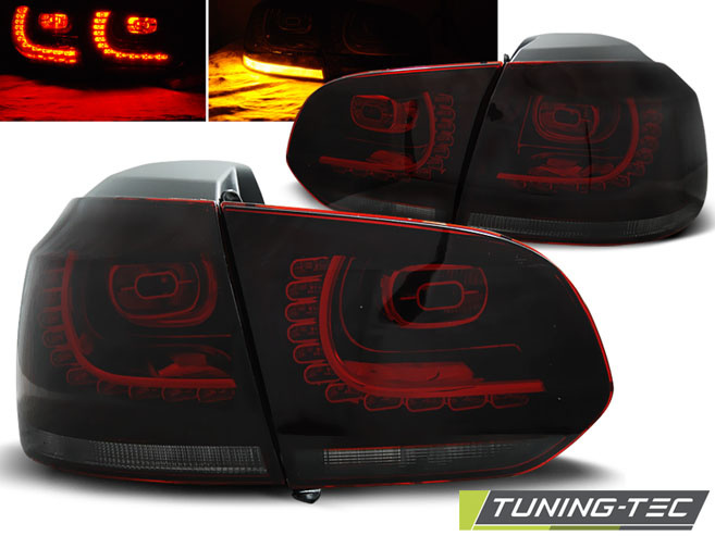 Achterlichten geschikt voor VW Golf 6 10-08-12 rood smoke LED