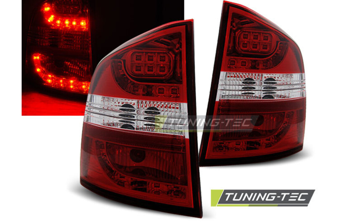 Achterlichten geschikt voor Skoda Octavia II Combi Station 04-12 rood helder LED