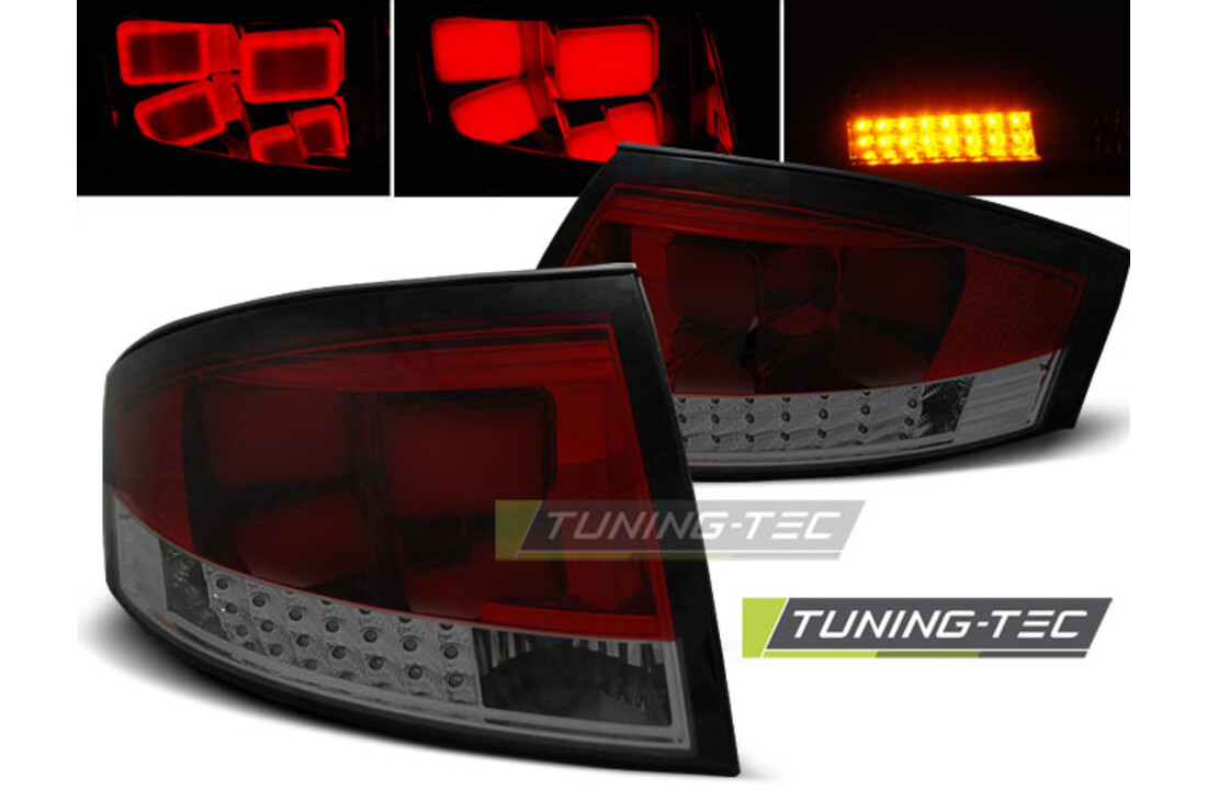 Achterlichten geschikt voor Audi TT 8N 99-06 rood smoke LED