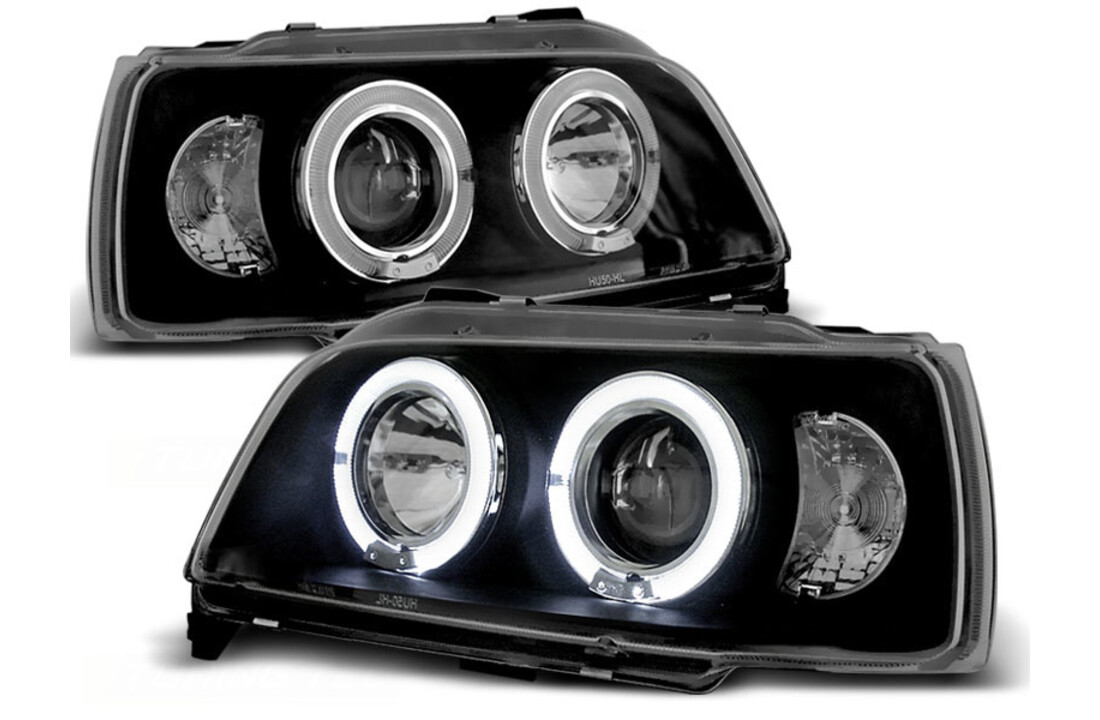 Koplampen geschikt voor Renault Clio 06 90-95 Angel Eyes zwart