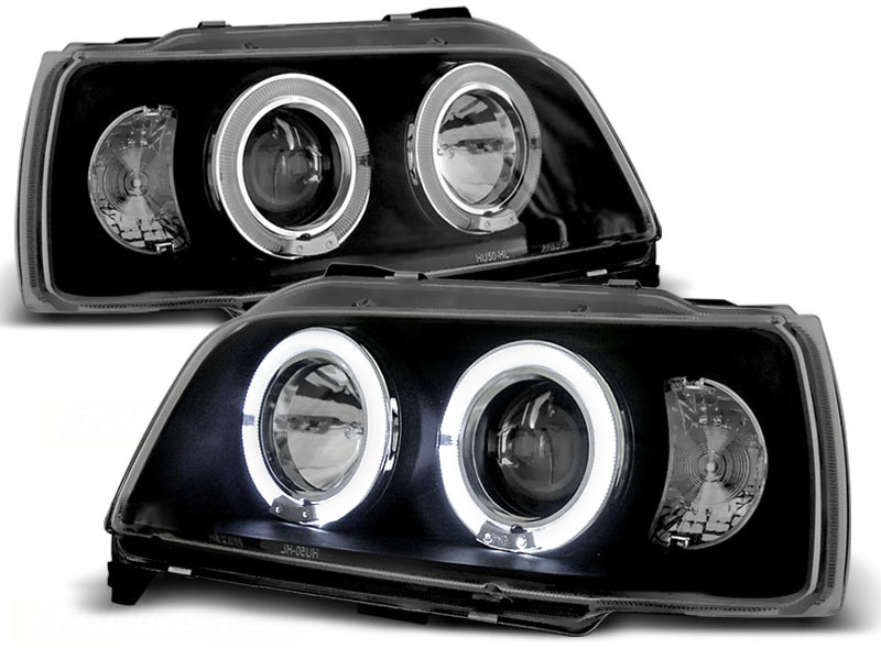 Koplampen geschikt voor Renault Clio 06 90-95 Angel Eyes zwart