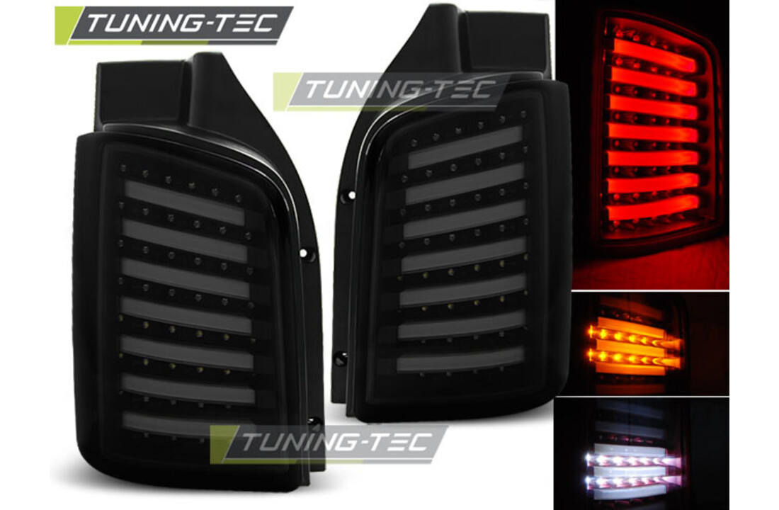 Achterlichten smoke zwart geschikt voor VW T5 04.03-09/10-15 transporter