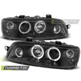 Koplampen dual halo rims geschikt voor Fiat Punto 2 10 99-06 03 Angel Eyes zwart