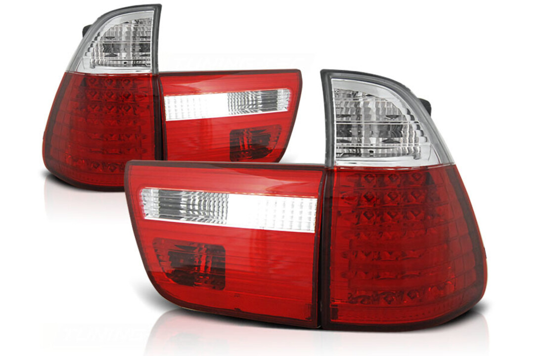 Achterlichten geschikt voor BMW X5 E53 09 99-10 03 rood helder LED