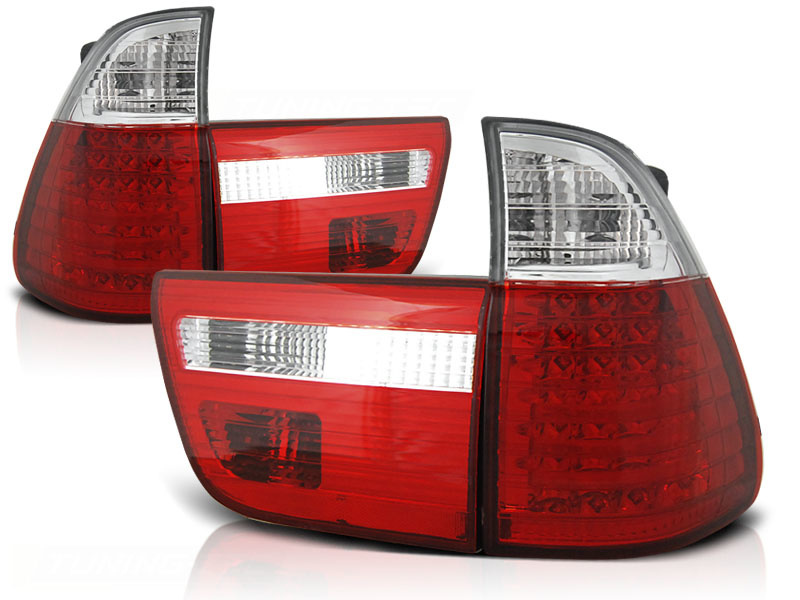 Achterlichten geschikt voor BMW X5 E53 09 99-10 03 rood helder LED