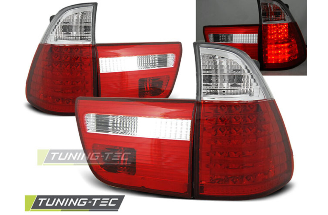 Achterlichten geschikt voor BMW X5 E53 09 99-10 03 rood helder LED