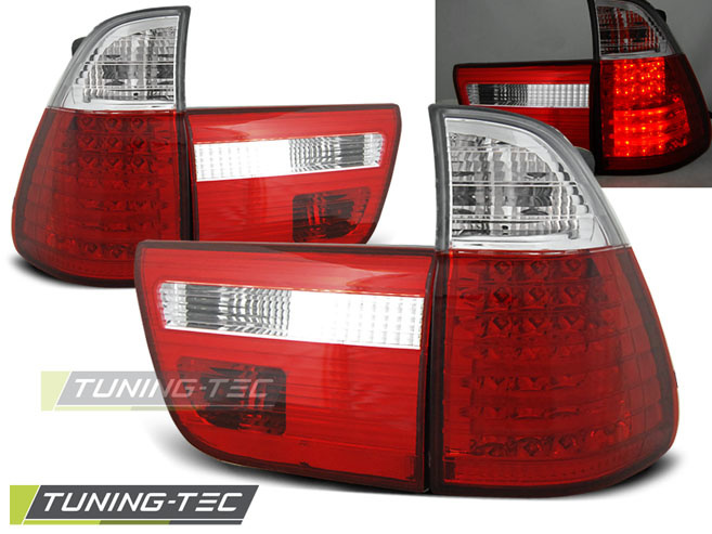 Achterlichten geschikt voor BMW X5 E53 09 99-10 03 rood helder LED