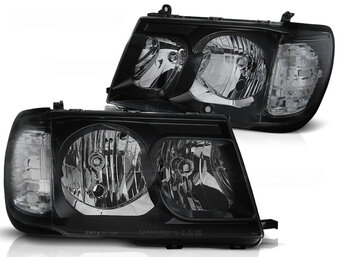 Koplampen geschikt voor Toyota Land Cruiser FJ100 98-04 zwart