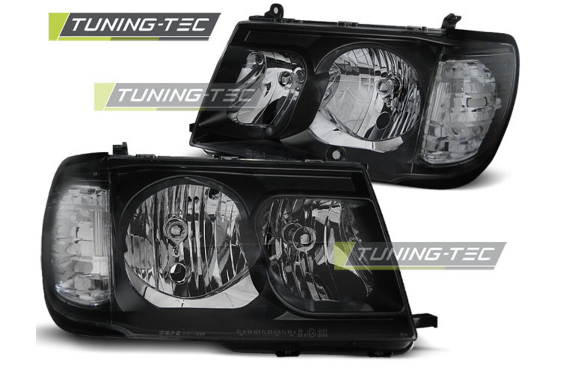 Koplampen geschikt voor Toyota Land Cruiser FJ100 98-04 zwart