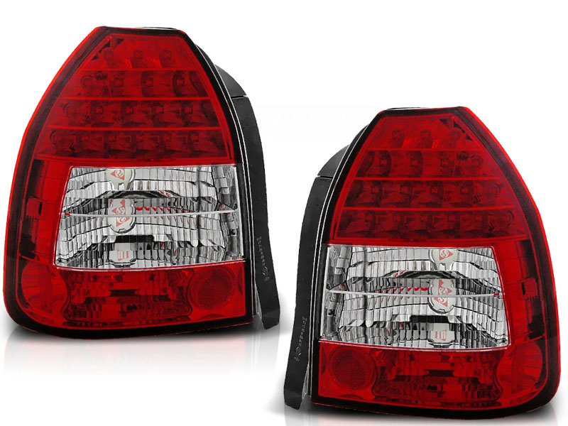 Achterlichten geschikt voor Honda Civic 09 95-02 01 3D rood helder LED