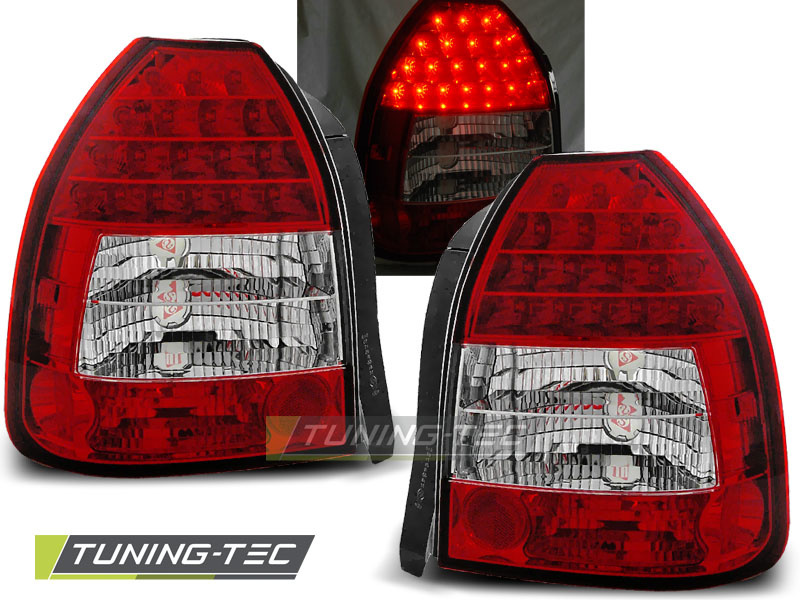 Achterlichten geschikt voor Honda Civic 09 95-02 01 3D rood helder LED