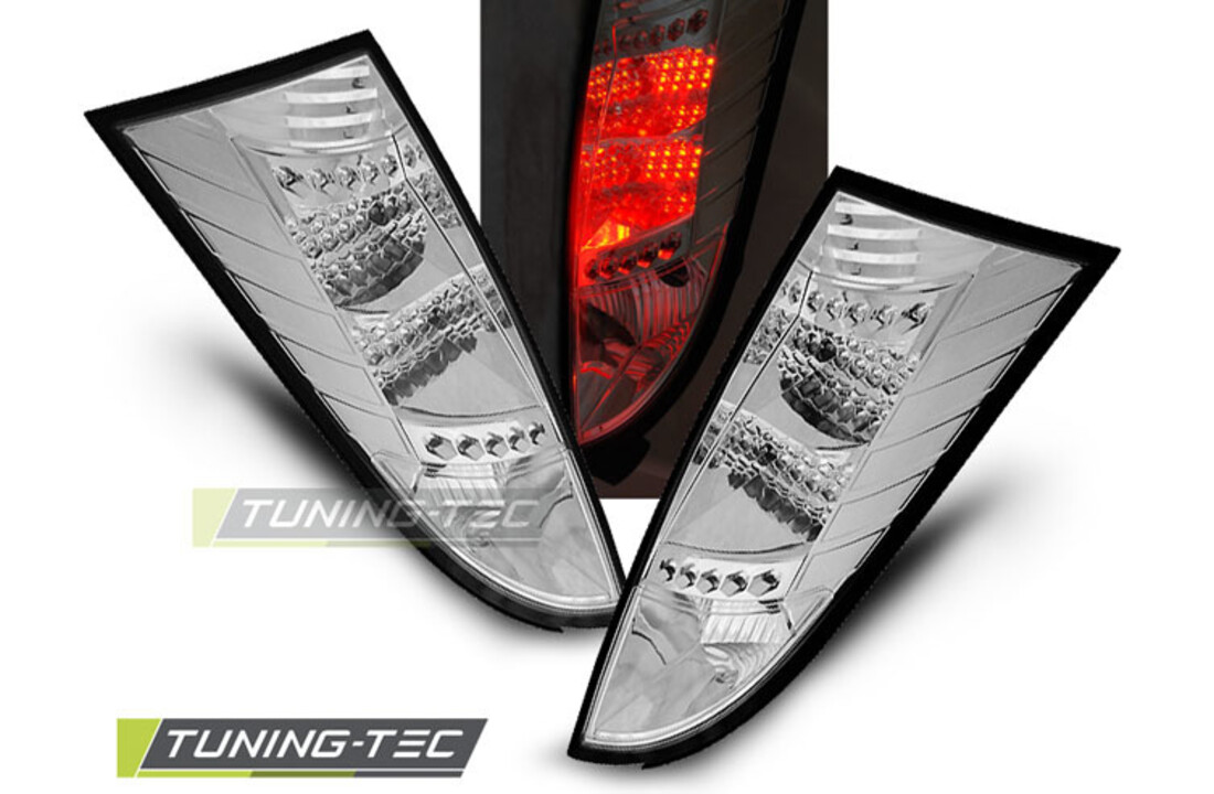 Achterlichten geschikt voor Ford Focus MK1 10 98-10 04 chroom LED