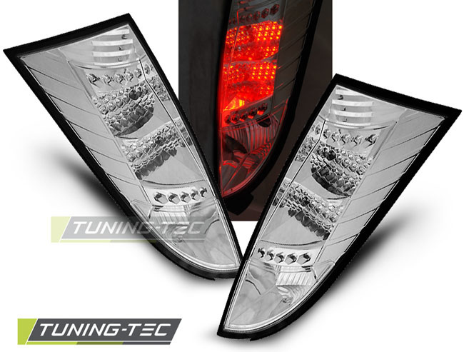 Achterlichten geschikt voor Ford Focus MK1 10 98-10 04 chroom LED