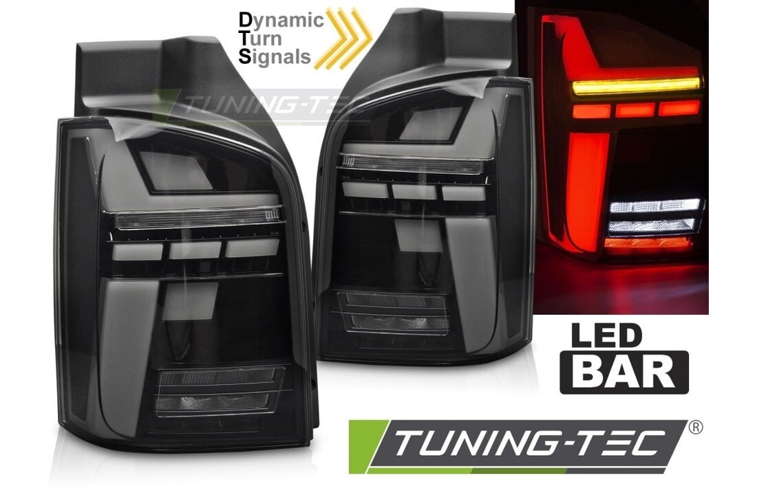 Achterlichten LED BAR Smoke Dynamisch geschikt voor VW T5 2003-2015