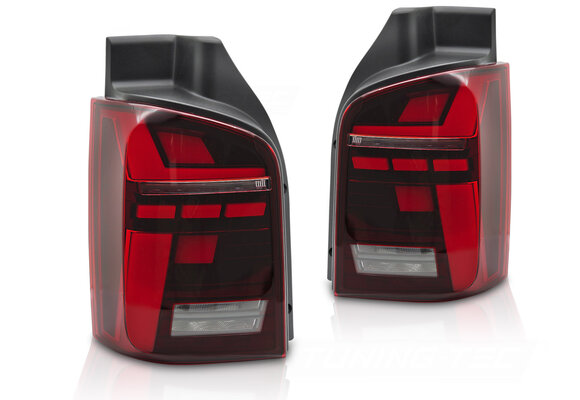 LED BAR Achterlichten Dynamisch Knipperlicht Rood geschikt voor VW T5 03-15