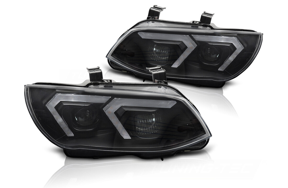Koplampen Xenon Zwart DRL Gele LED geschikt voor BMW E92/E93 LCI 10-13