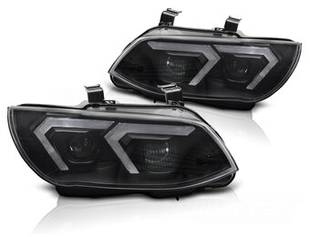 Koplampen Xenon Zwart DRL Gele LED geschikt voor BMW E92/E93 LCI 10-13